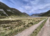 Biking through a Scottish valley